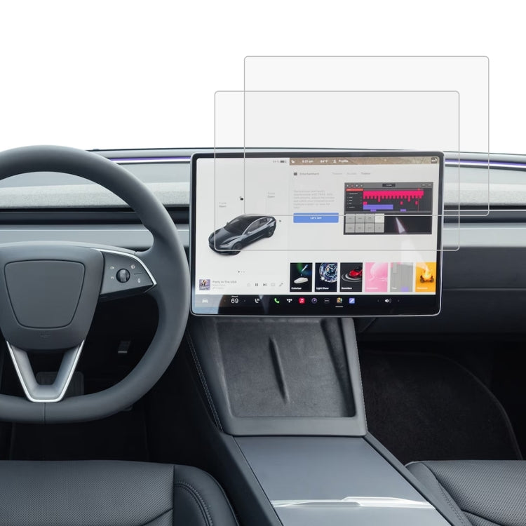 For Tesla Model 3 2024 2pcs Car Navigator Protective Film Tempered Glass Film - Accessories by PMC TechLife | Online Shopping South Africa | PMC TechLife | Buy Now Pay Later Mobicred