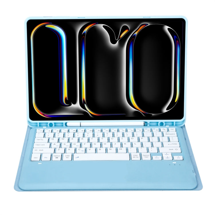 For iPad Pro 13 2024 A13B Detachable Ultra-Thin Bluetooth Keyboard Leather Tablet Case with Pen Slot(Light Blue) - For iPad Pro by PMC TechLife | Online Shopping South Africa | PMC TechLife | Buy Now Pay Later Mobicred