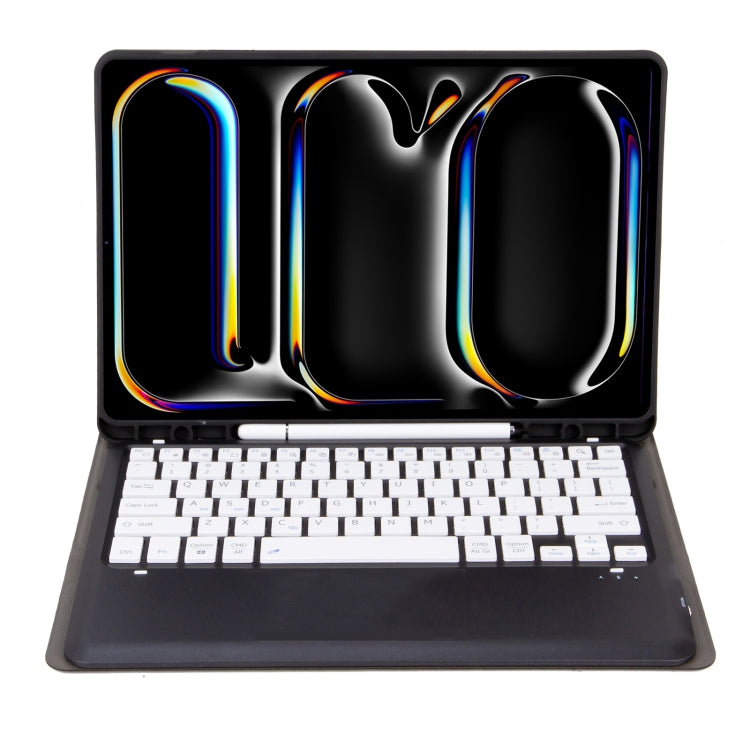 For iPad Pro 13 2024 A13B Detachable Ultra-Thin Bluetooth Keyboard Leather Tablet Case with Pen Slot(Black White) - For iPad Pro by PMC TechLife | Online Shopping South Africa | PMC TechLife | Buy Now Pay Later Mobicred