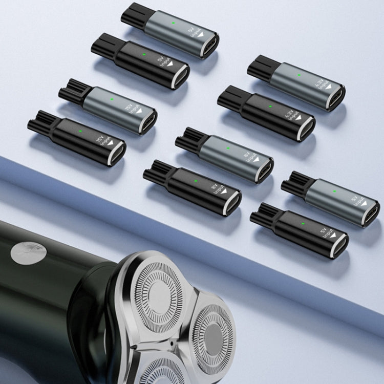 Shaver / Clipper Charging Adapter for Philips, Interface:Type-C to 8V Oval(Grey) - Shavers Parts by PMC TechLife | Online Shopping South Africa | PMC TechLife | Buy Now Pay Later Mobicred