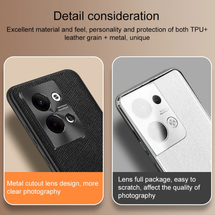 For OPPO Reno9 Pro Cross Texture PU Leather Phone Case(Dark Green) - OPPO Cases by PMC TechLife | Online Shopping South Africa | PMC TechLife | Buy Now Pay Later Mobicred