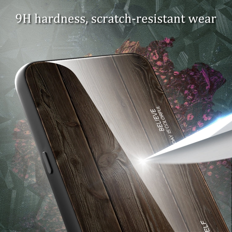 For Huawei Pura 70 Pro Wood Grain Glass Phone Case(Grey) - free shipping - PMC Jewellery - Order now!
