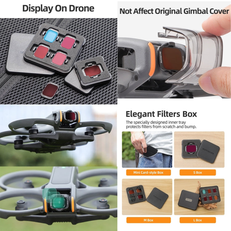 For DJI Avata 2 Sunnylife Camera Lens Filter, Filter:ND128 - free shipping - PMC TechLife - Order now!