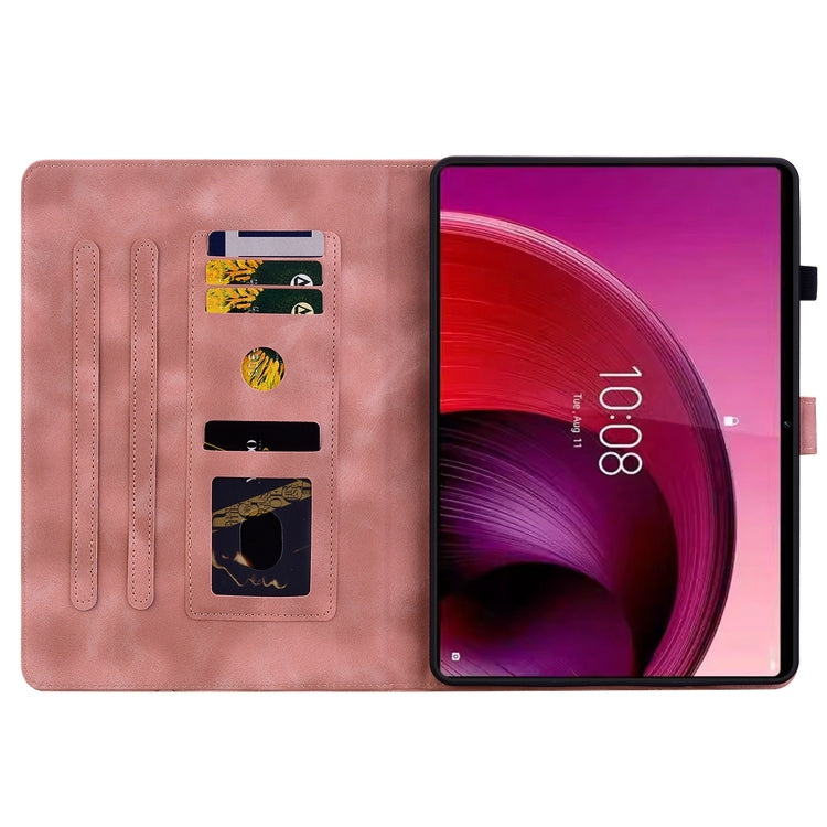 For Lenovo Tab M11/Xiaoxin Pad 11 2024 Lily Embossed Leather Tablet Case(Pink) - Lenovo by PMC Jewellery | Online Shopping South Africa | PMC Jewellery | Buy Now Pay Later Mobicred