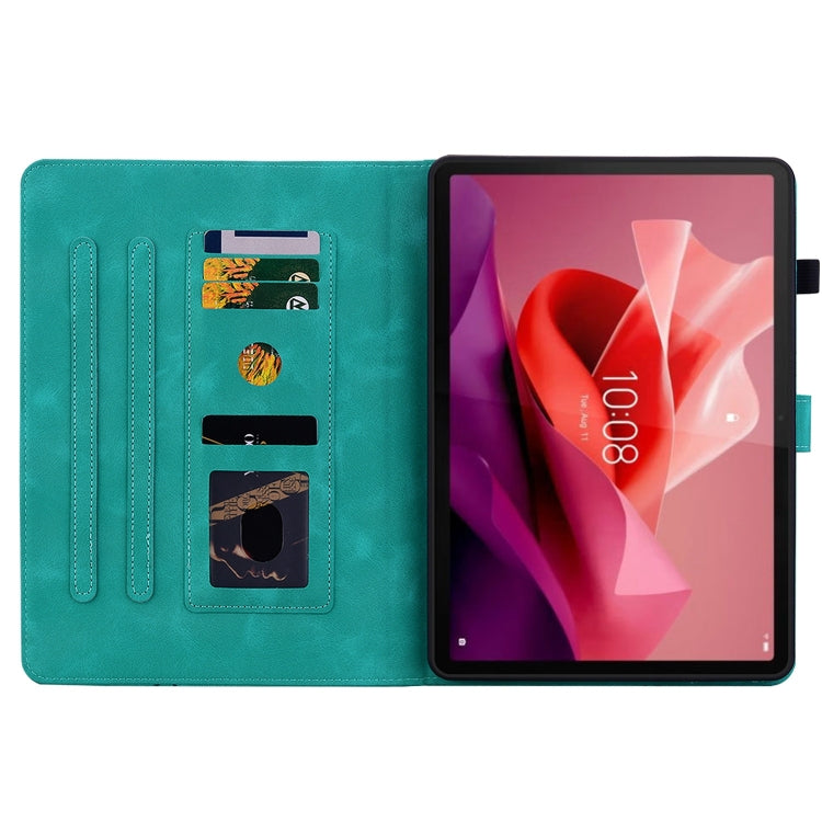 For Lenovo Tab P12 12.7 Lily Embossed Leather Tablet Case(Green) - free shipping - PMC TechLife - Order now!