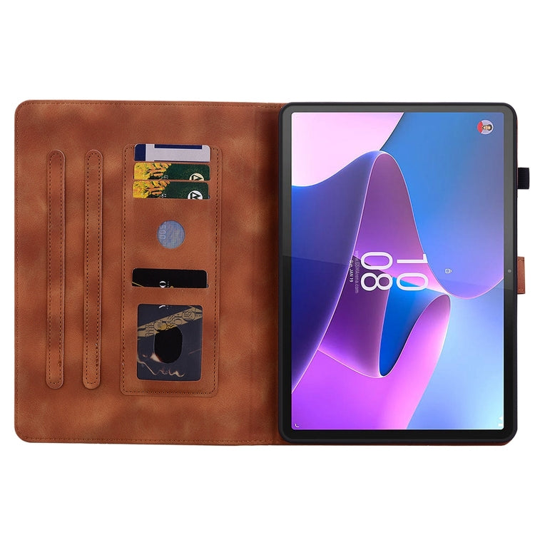 For Lenovo Tab P11 Pro Gen 2 11.2 Lily Embossed Leather Tablet Case(Brown) - free shipping - PMC TechLife - Order now!