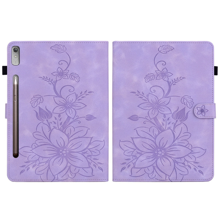 For Lenovo Tab P11 Pro Gen 2 11.2 Lily Embossed Leather Tablet Case(Purple) - free shipping - PMC TechLife - Order now!