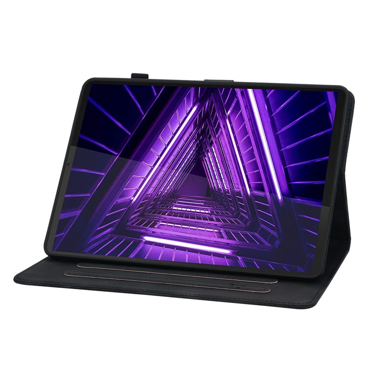 For Lenovo M10 Plus 10.3 Lily Embossed Leather Tablet Case(Black) - Lenovo by PMC TechLife | Online Shopping South Africa | PMC TechLife | Buy Now Pay Later Mobicred