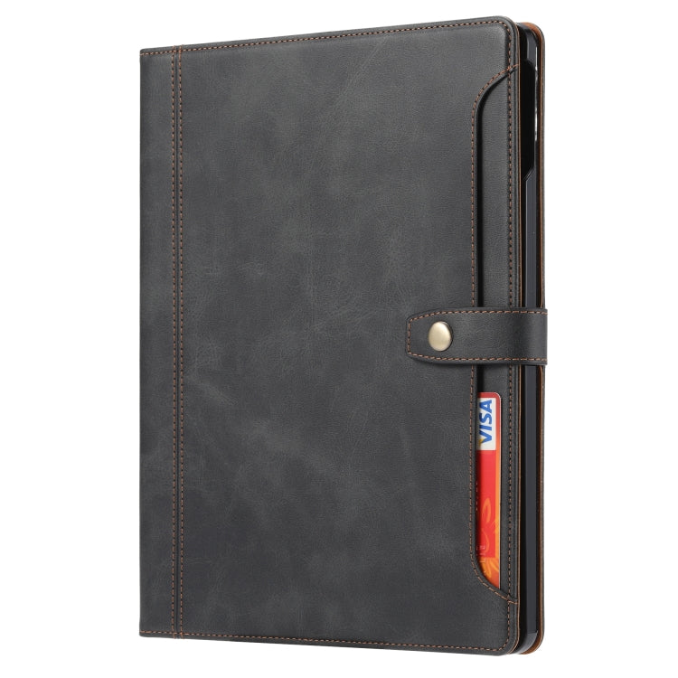 For iPad Pro 11 2024 Calf Texture Double Fold Clasp Horizontal Flip Leather Smart Tablet Case(Black) - iPad Pro 11 2024 Cases by PMC TechLife | Online Shopping South Africa | PMC TechLife | Buy Now Pay Later Mobicred