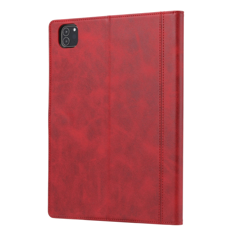 For iPad Pro 11 2024 Calf Texture Double Fold Clasp Horizontal Flip Leather Smart Tablet Case(Red) - iPad Pro 11 2024 Cases by PMC TechLife | Online Shopping South Africa | PMC TechLife | Buy Now Pay Later Mobicred