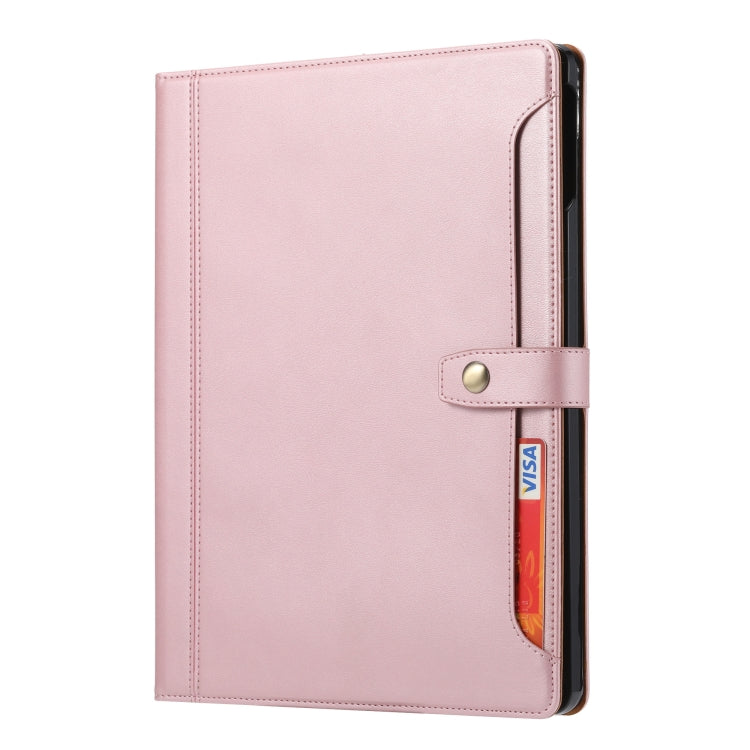 For iPad Pro 13 2024 Calf Texture Double Fold Clasp Horizontal Flip Leather Smart Tablet Case(Rose Gold) - iPad Pro 13 2024 Cases by PMC TechLife | Online Shopping South Africa | PMC TechLife | Buy Now Pay Later Mobicred