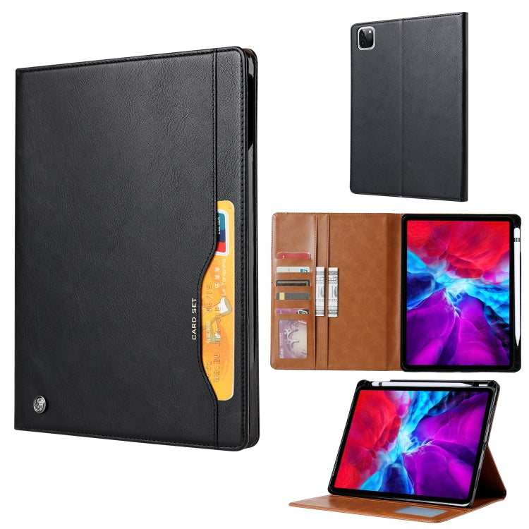 For iPad Pro 13 2024 Knead Skin Texture Horizontal Flip Leather Smart Tablet Case(Black) - iPad Pro 13 2024 Cases by PMC TechLife | Online Shopping South Africa | PMC TechLife | Buy Now Pay Later Mobicred