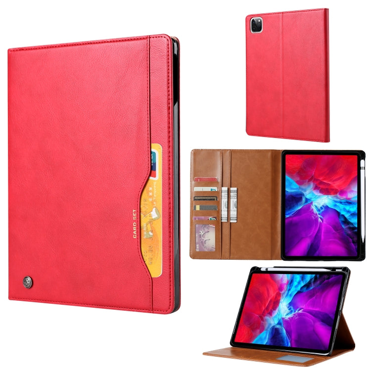 For iPad Pro 13 2024 Knead Skin Texture Horizontal Flip Leather Smart Tablet Case(Red) - iPad Pro 13 2024 Cases by PMC TechLife | Online Shopping South Africa | PMC TechLife | Buy Now Pay Later Mobicred