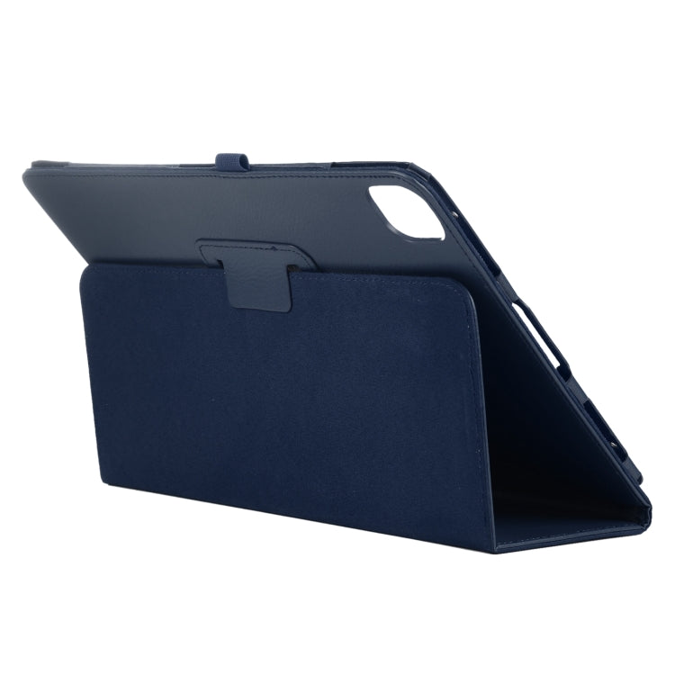 For iPad Air 11 2024 Litchi Texture Solid Color Leather Tablet Case(Dark Blue) - iPad Air 11 2024 Cases by PMC TechLife | Online Shopping South Africa | PMC TechLife | Buy Now Pay Later Mobicred