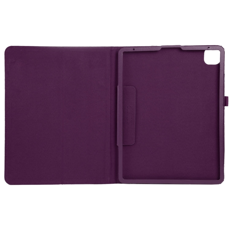 For iPad Air 11 2024 Litchi Texture Solid Color Leather Tablet Case(Purple) - iPad Air 11 2024 Cases by PMC TechLife | Online Shopping South Africa | PMC TechLife | Buy Now Pay Later Mobicred