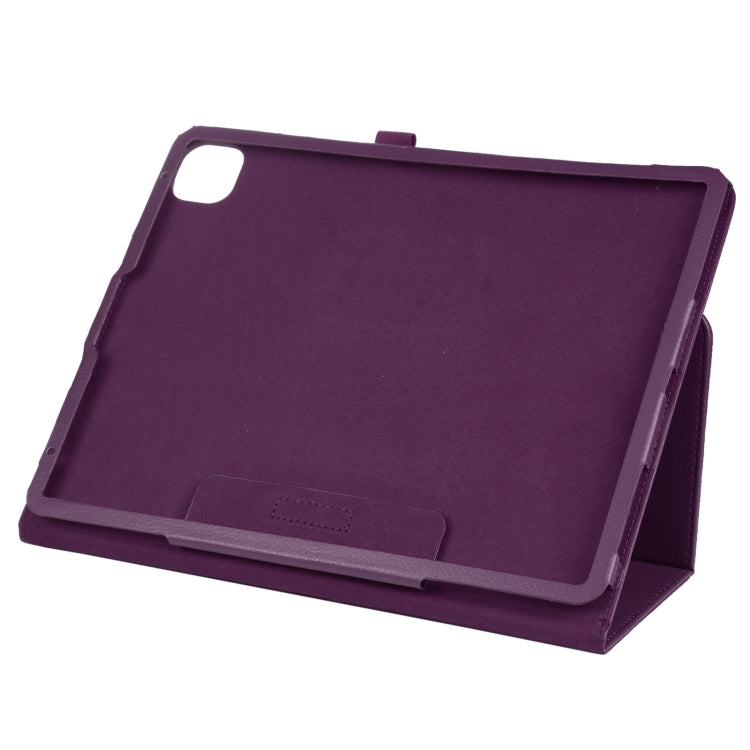 For iPad Air 11 2024 Litchi Texture Solid Color Leather Tablet Case(Purple) - iPad Air 11 2024 Cases by PMC TechLife | Online Shopping South Africa | PMC TechLife | Buy Now Pay Later Mobicred