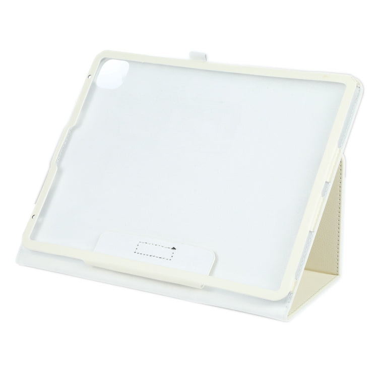 For iPad Air 11 2024 Litchi Texture Solid Color Leather Tablet Case(White) - iPad Air 11 2024 Cases by PMC TechLife | Online Shopping South Africa | PMC TechLife | Buy Now Pay Later Mobicred