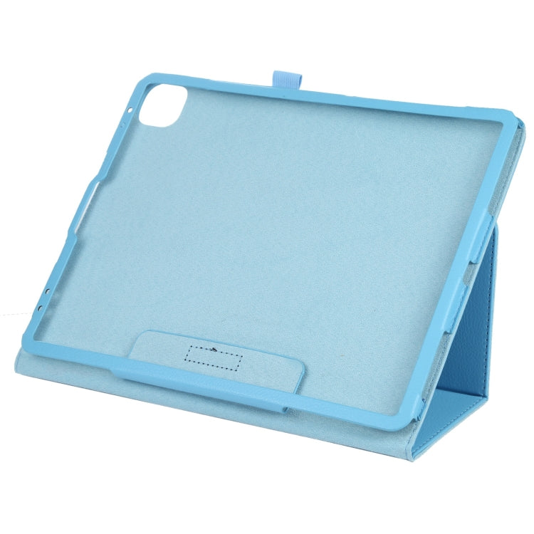 For iPad Pro 11 2024 Litchi Texture Solid Color Leather Tablet Case(Sky Blue) - iPad Pro 11 2024 Cases by PMC TechLife | Online Shopping South Africa | PMC TechLife | Buy Now Pay Later Mobicred