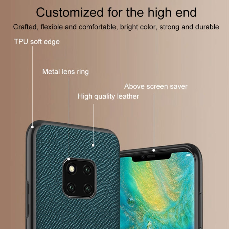 For Huawei Mate 60 Cross Texture PU Leather Phone Case(Dark Green) - Huawei Cases by PMC TechLife | Online Shopping South Africa | PMC TechLife | Buy Now Pay Later Mobicred