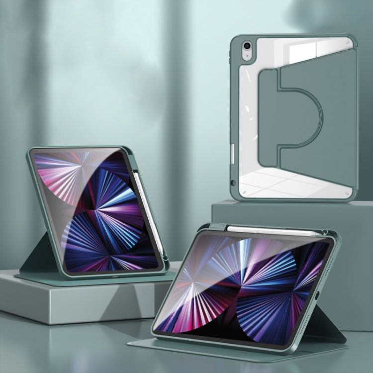 For iPad Pro 13 2024 2 in 1 Acrylic Split Rotating Leather Tablet Case(Pine Needle Green) - iPad Pro 13 2024 Cases by PMC TechLife | Online Shopping South Africa | PMC TechLife | Buy Now Pay Later Mobicred
