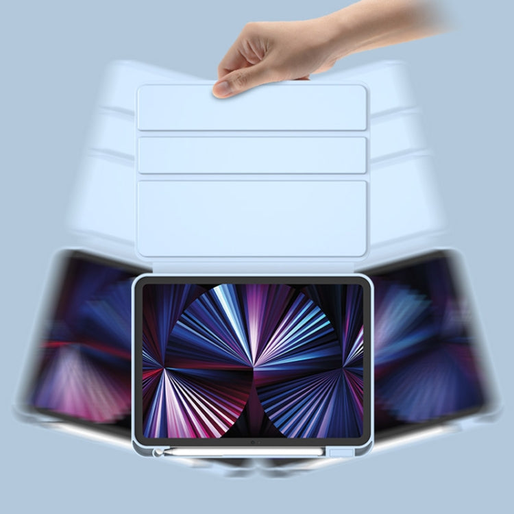 For iPad Pro 11 2024 2 in 1 Acrylic Split Rotating Leather Tablet Case(Grey) - iPad Pro 11 2024 Cases by PMC TechLife | Online Shopping South Africa | PMC TechLife | Buy Now Pay Later Mobicred