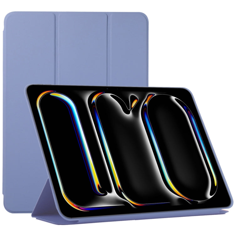 For iPad Pro 13 2024 Double-sided Clip Non-buckle Magnetic PU Smart Tablet Case(Purple) - iPad Air 13 2025 / 2024 Cases by PMC TechLife | Online Shopping South Africa | PMC TechLife | Buy Now Pay Later Mobicred
