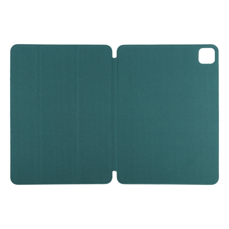 For iPad Pro 13 2024 Double-sided Clip Non-buckle Magnetic PU Smart Tablet Case(Dark Green) - iPad Air 13 2025 / 2024 Cases by PMC TechLife | Online Shopping South Africa | PMC TechLife | Buy Now Pay Later Mobicred