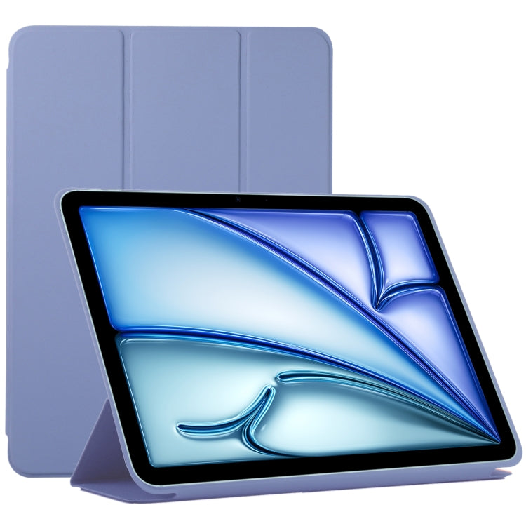 For iPad Air 11 2024 Double-sided Clip Non-buckle Magnetic PU Smart Tablet Case(Purple) - iPad Air 11 2024 Cases by PMC TechLife | Online Shopping South Africa | PMC TechLife | Buy Now Pay Later Mobicred