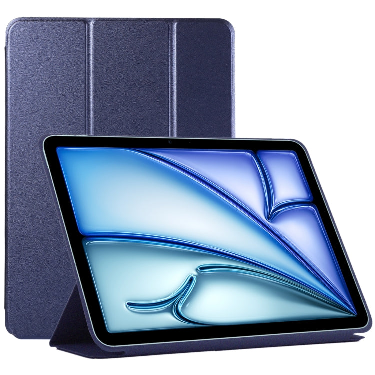 For iPad Air 11 2024 Double-sided Clip Non-buckle Magnetic PU Smart Tablet Case(Dark Blue) - iPad Air 11 2024 Cases by PMC TechLife | Online Shopping South Africa | PMC TechLife | Buy Now Pay Later Mobicred