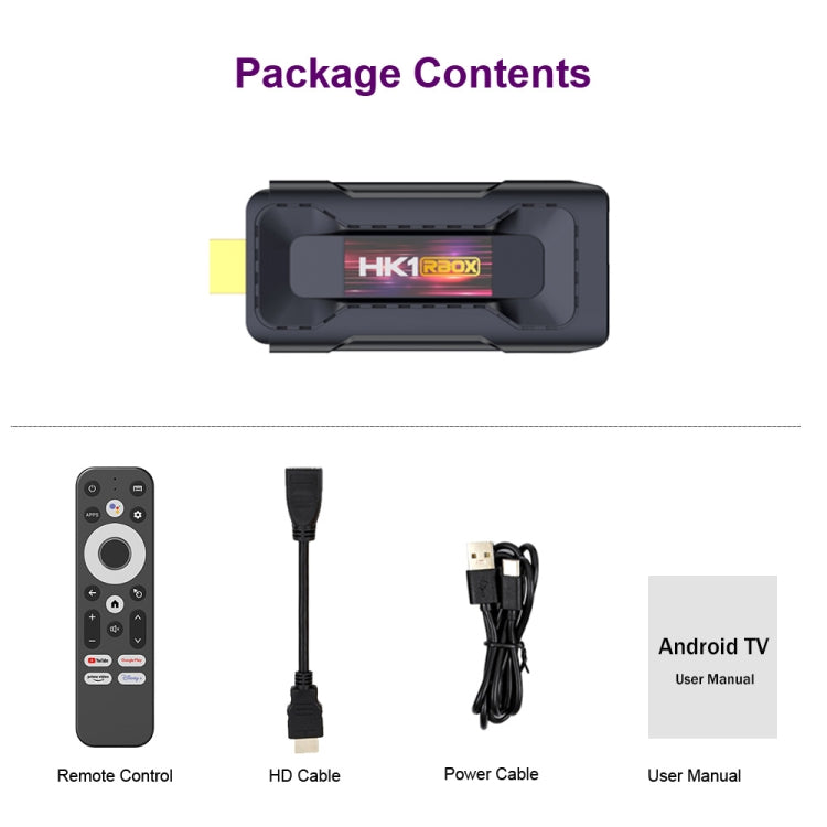 HK1 RBOX D8 RK3528 Android 13.0 Quad Core 8K HD Wifi6 Bluetooth TV Stick, RAM:4GB+32GB(US Plug) - Android TV Sticks by PMC TechLife | Online Shopping South Africa | PMC TechLife | Buy Now Pay Later Mobicred