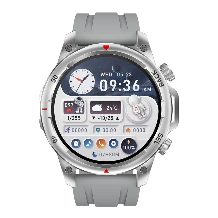 DK68 1.53 inch IP67 BT 5.0 Fitness Sport Smart Watch, Support LED Flashlight / Bluetooth Call / Sleep / Blood Oxygen / Heart Rate / Blood Pressure Health Monitor(Silver) - Smart Watches by PMC TechLife | Online Shopping South Africa | PMC TechLife | Buy Now Pay Later Mobicred