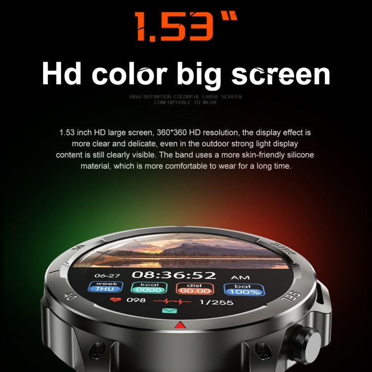 DK68 1.53 inch IP67 BT 5.0 Fitness Sport Smart Watch, Support LED Flashlight / Bluetooth Call / Sleep / Blood Oxygen / Heart Rate / Blood Pressure Health Monitor(Silver) - Smart Watches by PMC TechLife | Online Shopping South Africa | PMC TechLife | Buy Now Pay Later Mobicred