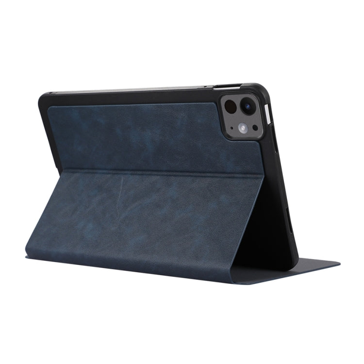 For iPad Pro 11 2024 TPU Flip Tablet Protective Leather Case(Dark Blue) - iPad Pro 11 2024 Cases by PMC TechLife | Online Shopping South Africa | PMC TechLife | Buy Now Pay Later Mobicred