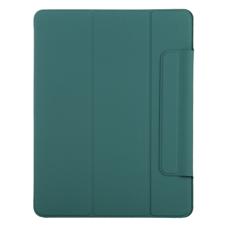 For iPad Pro 13 2024 Double-sided Clip Fixed Buckle Magnetic PU Leather Smart Tablet Case(Dark Green) - free shipping - PMC TechLife - Order now!