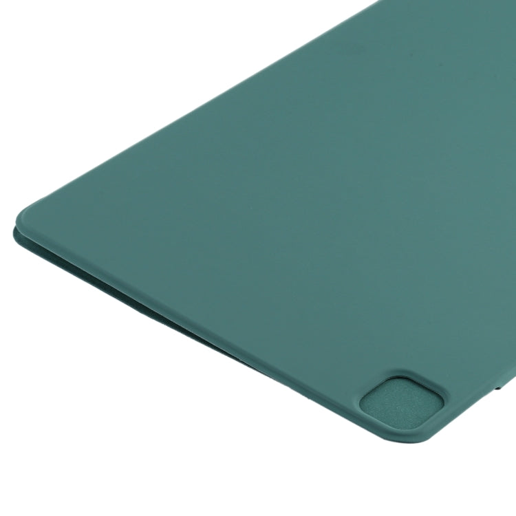 For iPad Pro 13 2024 Double-sided Clip Fixed Buckle Magnetic PU Leather Smart Tablet Case(Dark Green) - free shipping - PMC TechLife - Order now!