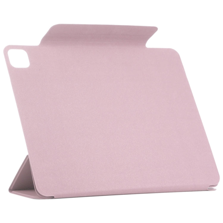 For iPad Pro 13 2024 Double-sided Clip Fixed Buckle Magnetic PU Leather Smart Tablet Case(Rose Gold) - iPad Pro 13 2024 Cases by PMC TechLife | Online Shopping South Africa | PMC TechLife | Buy Now Pay Later Mobicred