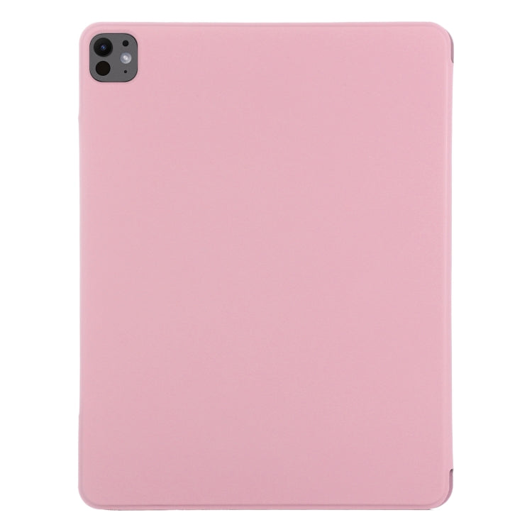 For iPad Pro 13 2024 Double-sided Clip Fixed Buckle Magnetic PU Leather Smart Tablet Case(Light Pink) - iPad Pro 13 2024 Cases by PMC TechLife | Online Shopping South Africa | PMC TechLife | Buy Now Pay Later Mobicred