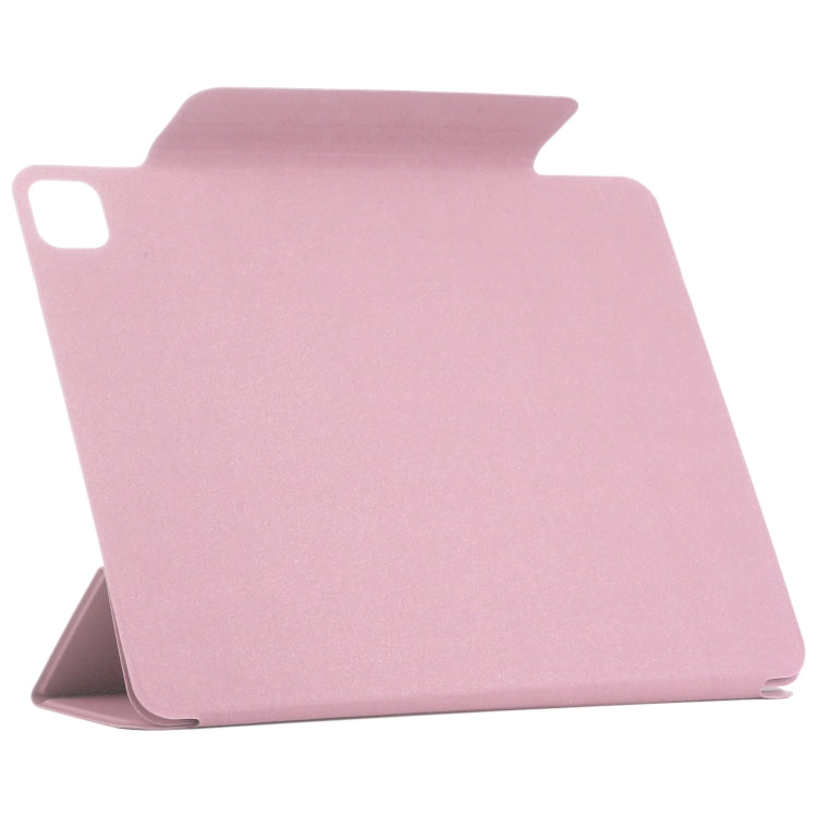 For iPad Pro 13 2024 Double-sided Clip Fixed Buckle Magnetic PU Leather Smart Tablet Case(Light Pink) - iPad Pro 13 2024 Cases by PMC TechLife | Online Shopping South Africa | PMC TechLife | Buy Now Pay Later Mobicred