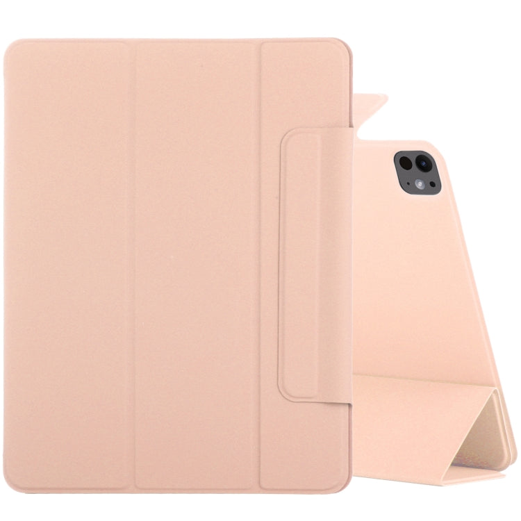 For iPad Pro 13 2024 Double-sided Clip Fixed Buckle Magnetic PU Leather Smart Tablet Case(Gold) - iPad Pro 13 2024 Cases by PMC TechLife | Online Shopping South Africa | PMC TechLife | Buy Now Pay Later Mobicred