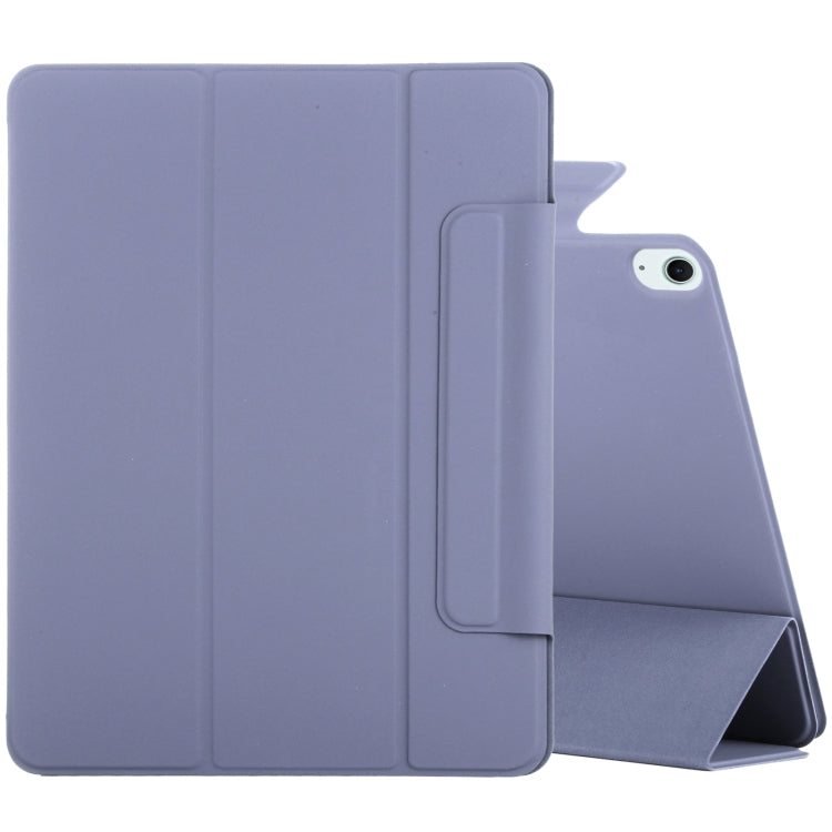 For iPad Air 11 2024 Double-sided Clip Fixed Buckle Magnetic PU Leather Smart Tablet Case(Purple) - iPad Air 11 2024 Cases by PMC TechLife | Online Shopping South Africa | PMC TechLife | Buy Now Pay Later Mobicred