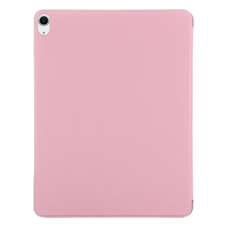 For iPad Air 11 2024 Double-sided Clip Fixed Buckle Magnetic PU Leather Smart Tablet Case(Light Pink) - iPad Air 11 2024 Cases by PMC TechLife | Online Shopping South Africa | PMC TechLife | Buy Now Pay Later Mobicred