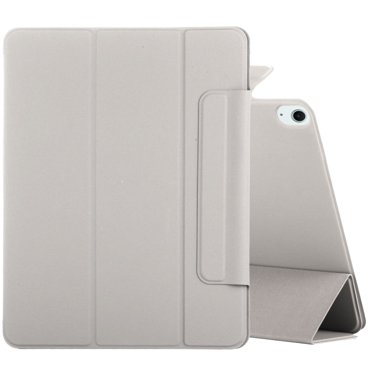 For iPad Air 11 2025 / 2024 Double-sided Clip Fixed Buckle Magnetic PU Leather Smart Tablet Case(Grey) - iPad Air 11 2025 / 2024 Cases by PMC TechLife | Online Shopping South Africa | PMC TechLife | Buy Now Pay Later Mobicred