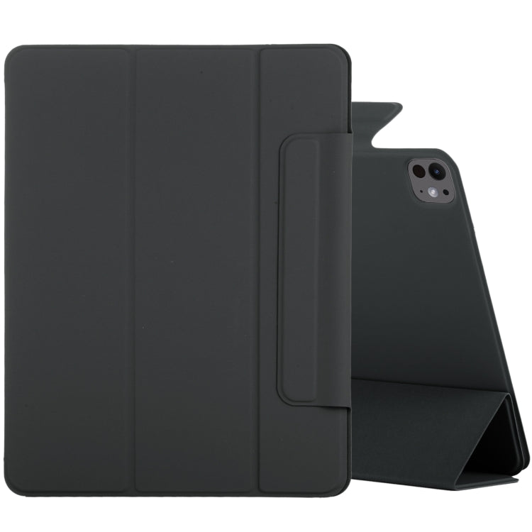 For iPad Pro 11 2024 Double-sided Clip Fixed Buckle Magnetic PU Leather Smart Tablet Case(Black) - iPad Pro 11 2024 Cases by PMC TechLife | Online Shopping South Africa | PMC TechLife | Buy Now Pay Later Mobicred