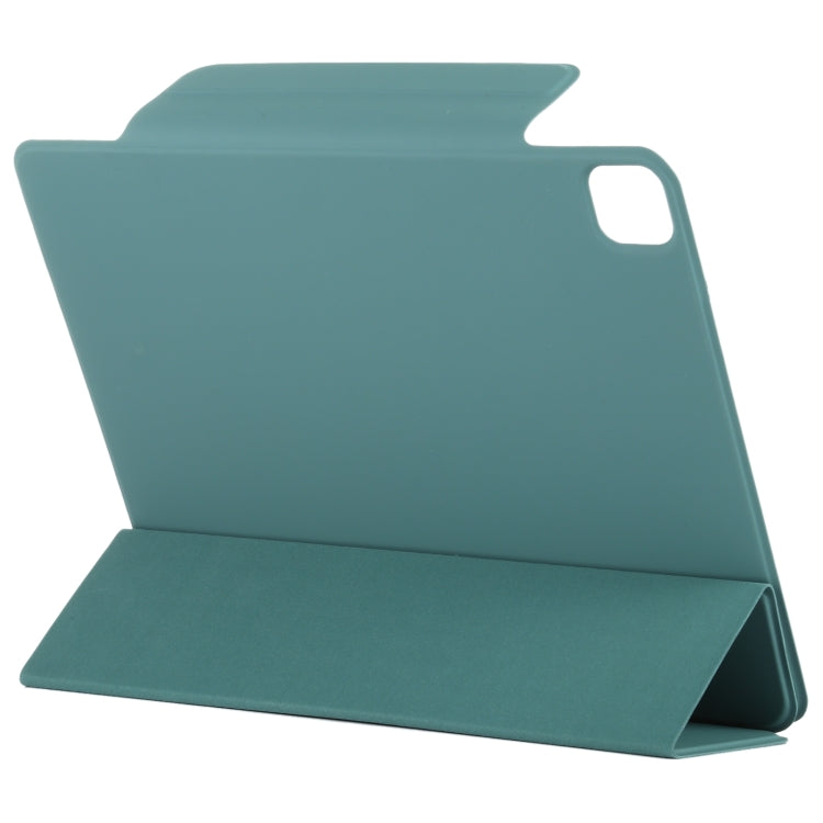 For iPad Pro 11 2024 Double-sided Clip Fixed Buckle Magnetic PU Leather Smart Tablet Case(Green) - iPad Pro 11 2024 Cases by PMC TechLife | Online Shopping South Africa | PMC TechLife | Buy Now Pay Later Mobicred