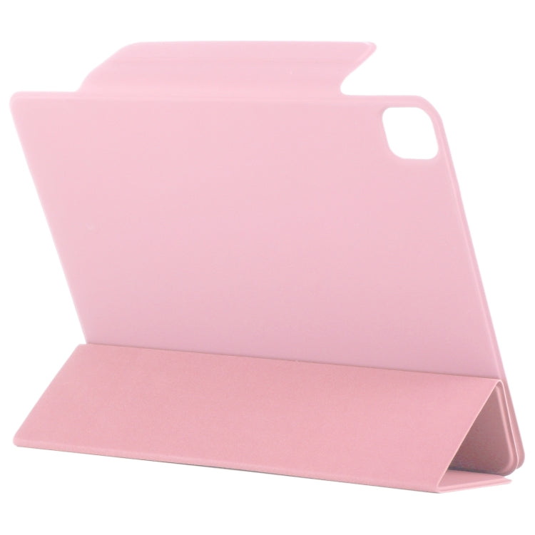For iPad Pro 11 2024 Double-sided Clip Fixed Buckle Magnetic PU Leather Smart Tablet Case(Light Pink) - iPad Pro 11 2024 Cases by PMC TechLife | Online Shopping South Africa | PMC TechLife | Buy Now Pay Later Mobicred