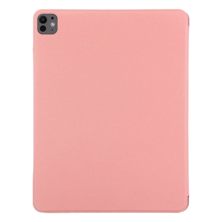 For iPad Pro 11 2024 Double-sided Clip Fixed Buckle Magnetic PU Leather Smart Tablet Case(Pink) - iPad Pro 11 2024 Cases by PMC TechLife | Online Shopping South Africa | PMC TechLife | Buy Now Pay Later Mobicred