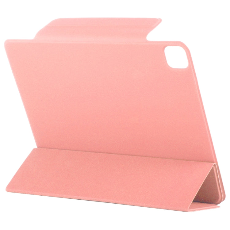 For iPad Pro 11 2024 Double-sided Clip Fixed Buckle Magnetic PU Leather Smart Tablet Case(Pink) - iPad Pro 11 2024 Cases by PMC TechLife | Online Shopping South Africa | PMC TechLife | Buy Now Pay Later Mobicred