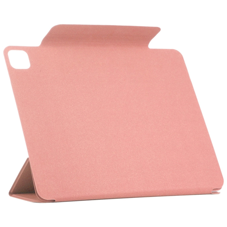 For iPad Pro 11 2024 Double-sided Clip Fixed Buckle Magnetic PU Leather Smart Tablet Case(Pink) - iPad Pro 11 2024 Cases by PMC TechLife | Online Shopping South Africa | PMC TechLife | Buy Now Pay Later Mobicred