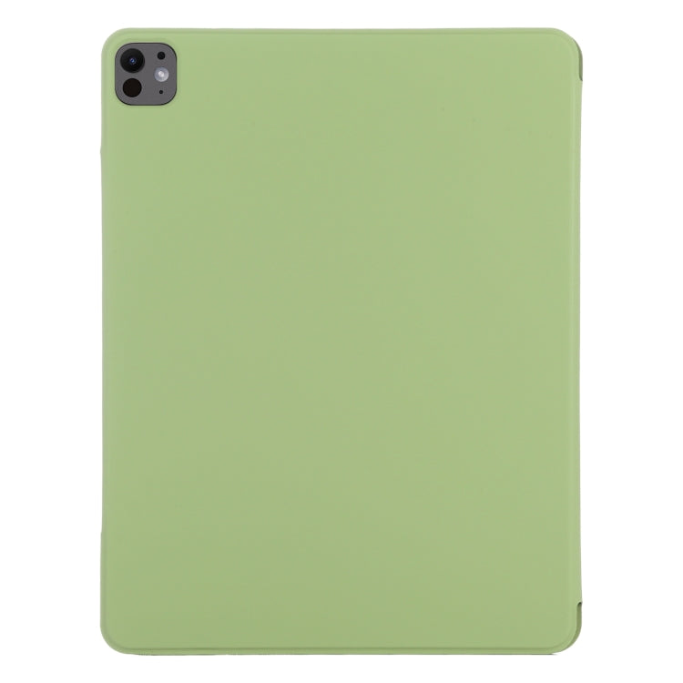For iPad Pro 11 2024 Double-sided Clip Fixed Buckle Magnetic PU Leather Smart Tablet Case(Grass Green) - iPad Pro 11 2024 Cases by PMC TechLife | Online Shopping South Africa | PMC TechLife | Buy Now Pay Later Mobicred