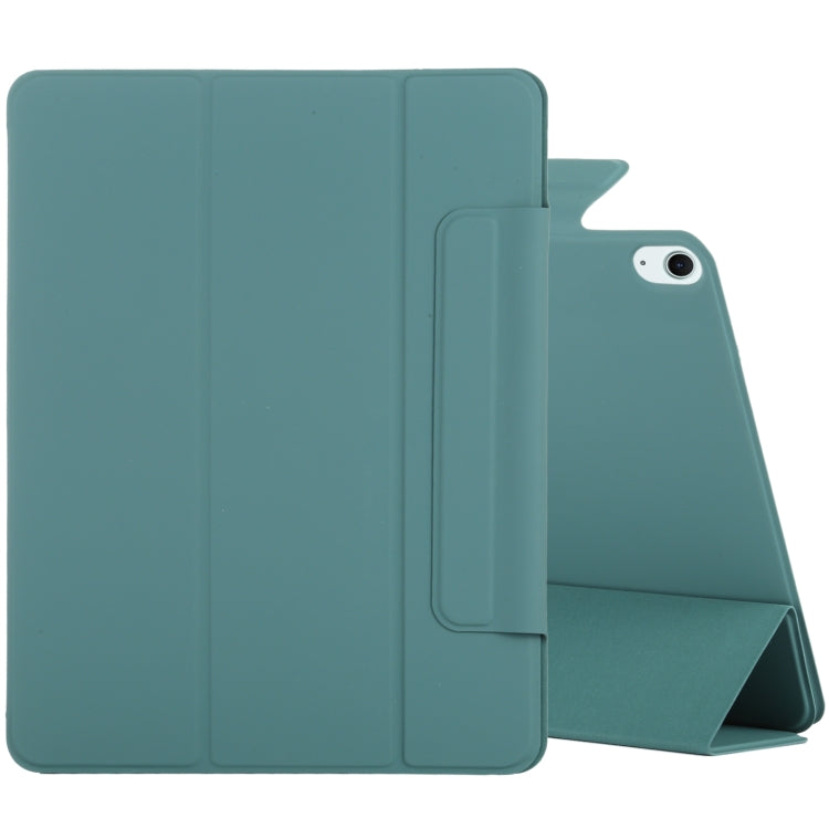 For iPad Air 13 2024 Double-sided Clip Fixed Buckle Magnetic PU Leather Smart Tablet Case(Green) - iPad Air 13 2024 Cases by PMC TechLife | Online Shopping South Africa | PMC TechLife | Buy Now Pay Later Mobicred